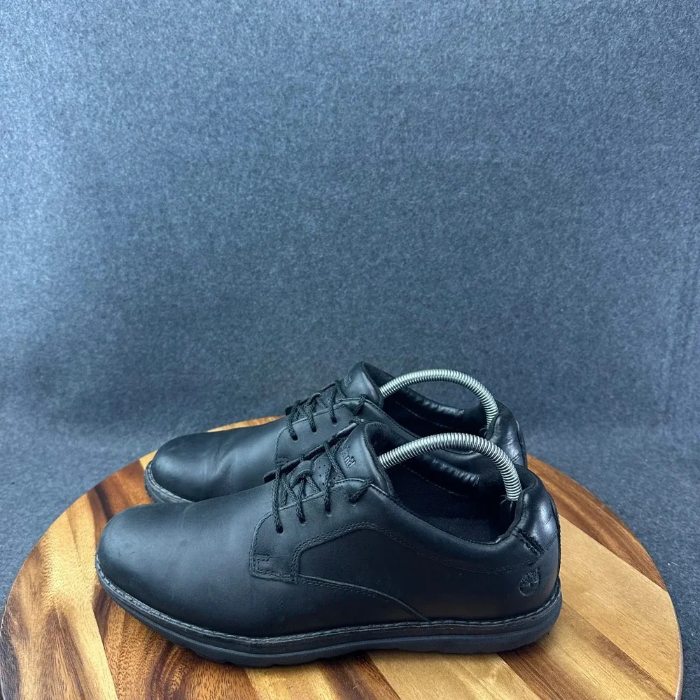 Timberland PRO Mens Sz 9 Black Leather Oxford Work Shoes A191Z
